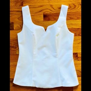 Review Australia white sleeveless sweetheart top